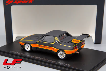 SPARK FIAT X1/9 DALLARA BERTONE SALONE DE PARIS 1975 BLACK ORANGE 1:43