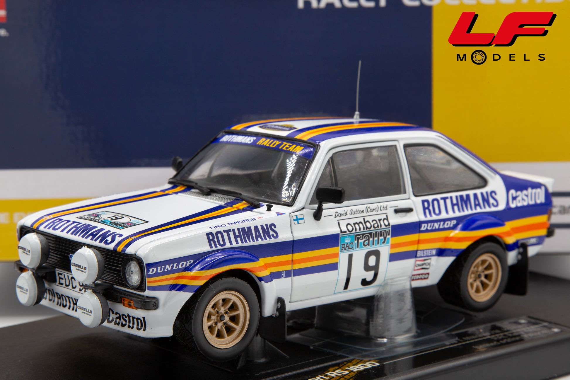 modellino ford escort rally sunstar 1:18 frontale