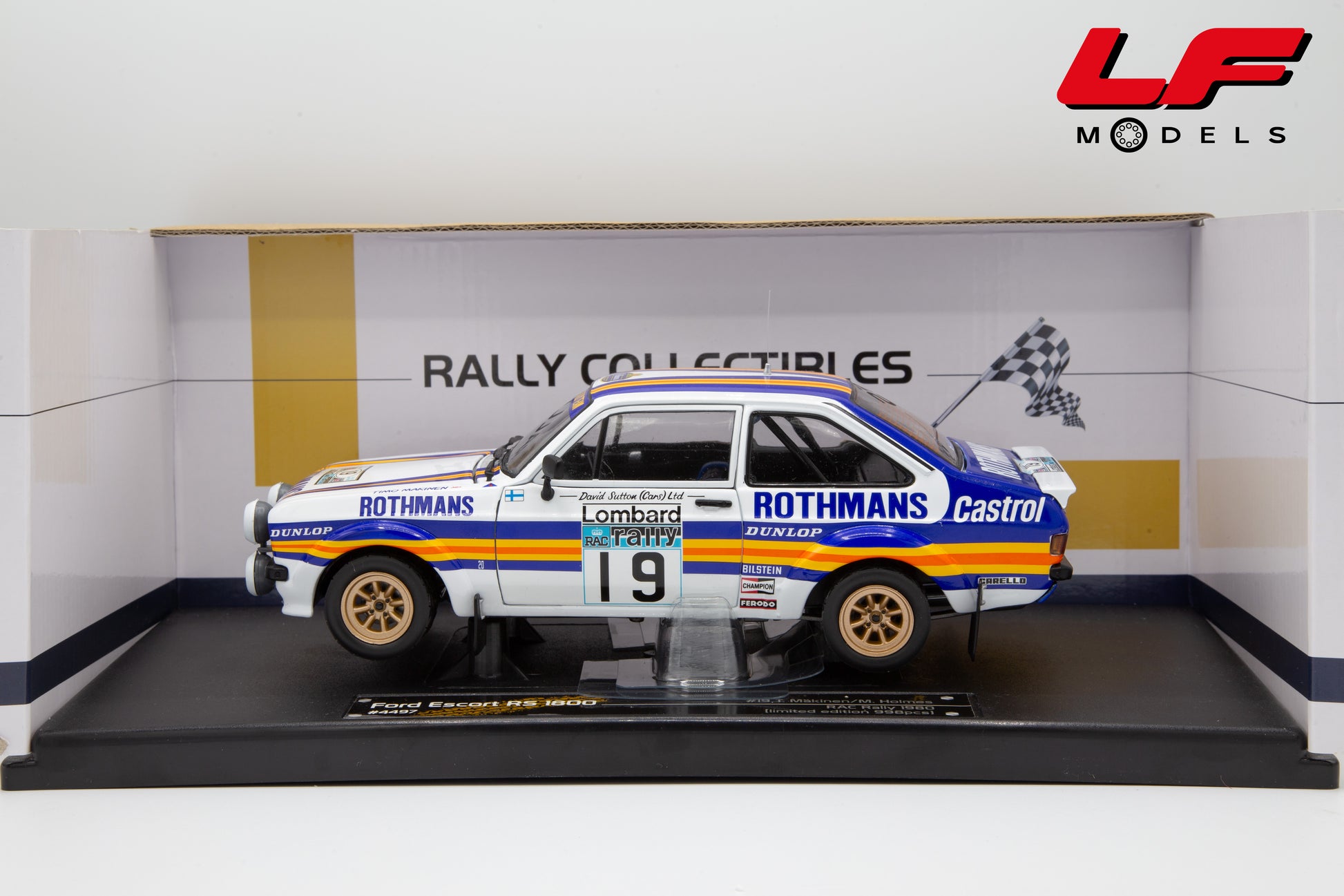 modellino ford escort rally sunstar 1:18 frontale