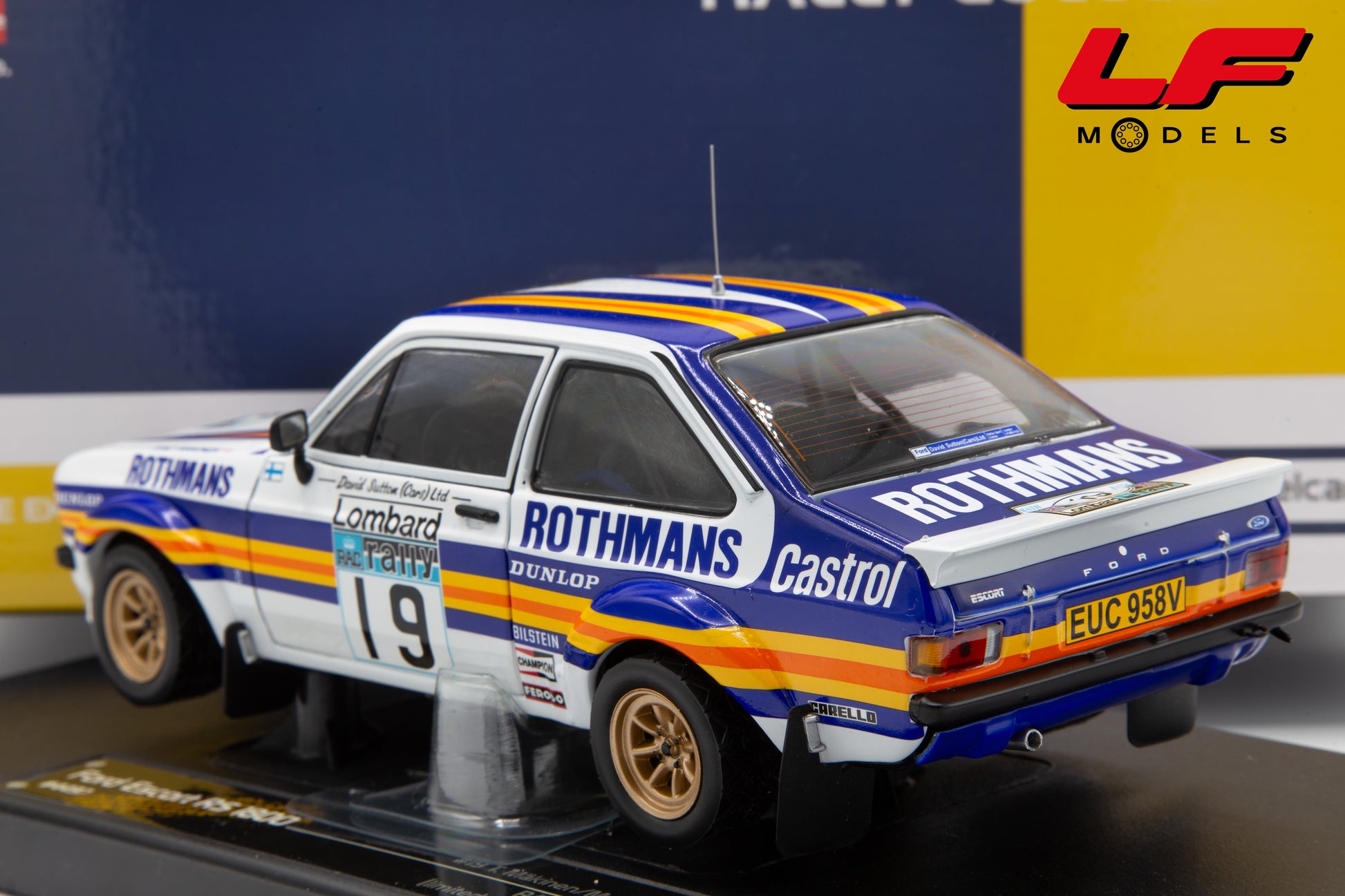 modellino ford escort rally sunstar 1:18 posteriore