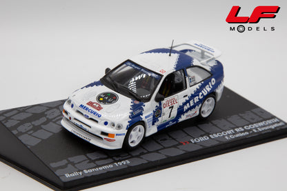 modellino ford escort rally sanremo edicola 1:43 vista frontale