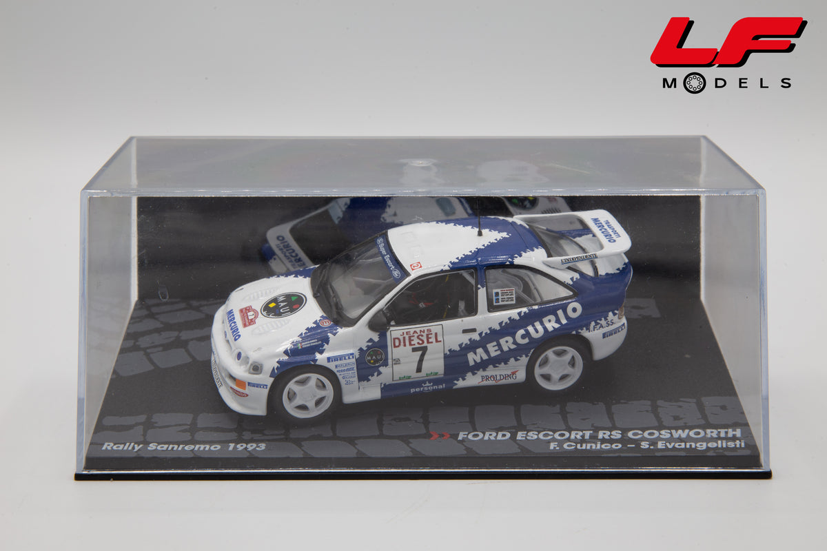 modellino ford escort rally sanremo edicola 1:43 vista teca