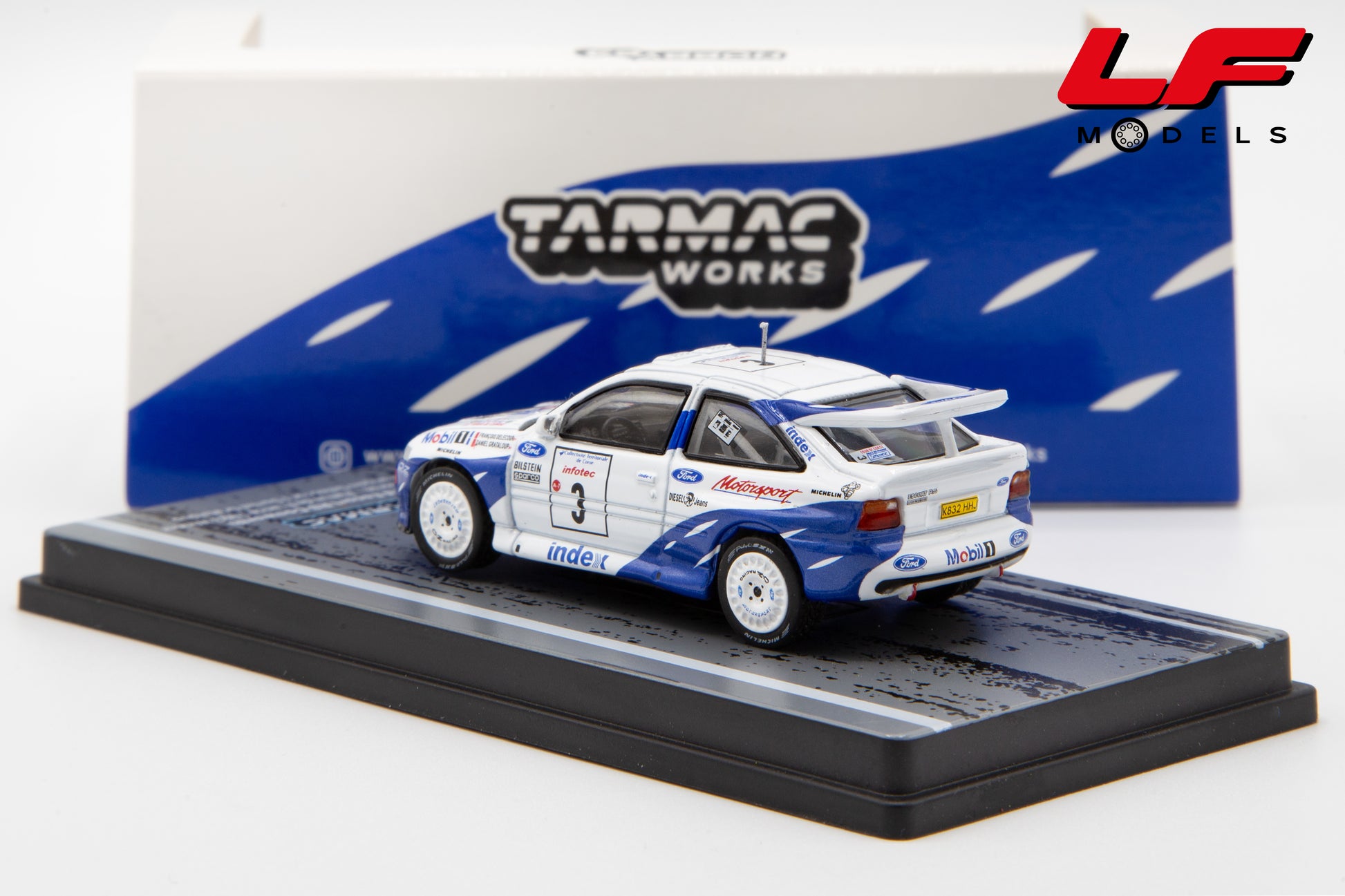 modellino ford escort rs cosworth rally tdc tarmac 1:64 T64-081-93RDF03 vista posteriore