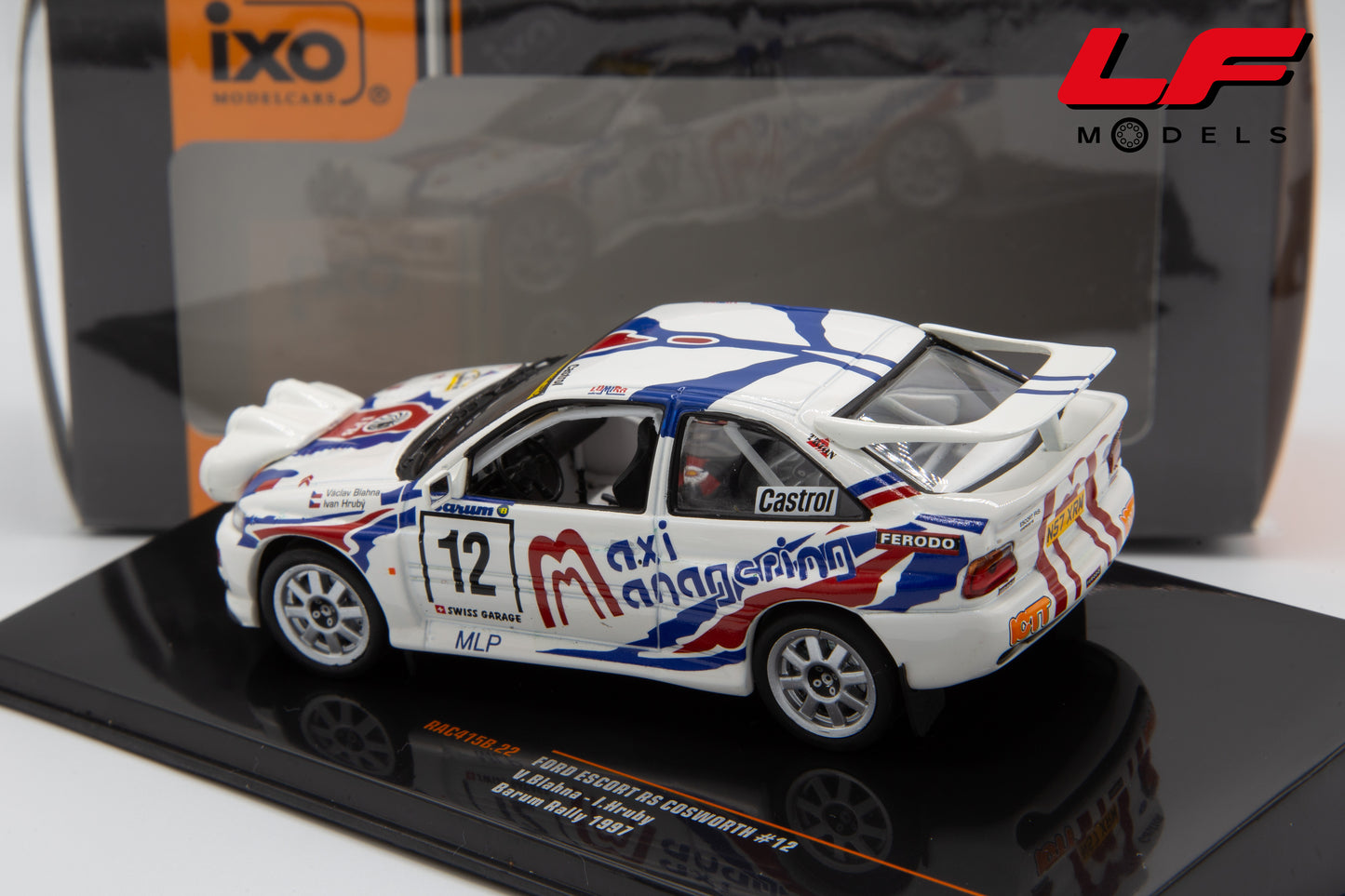 modellino ford escort rs cosworth rally ixo models 1:43 posteriore