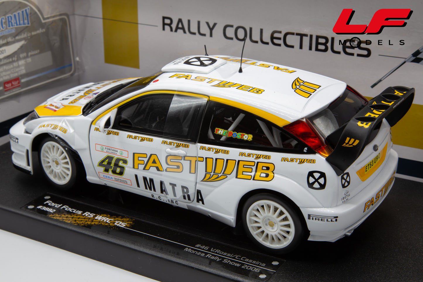 modellino ford focus rally sunstar 1:18 posteriore