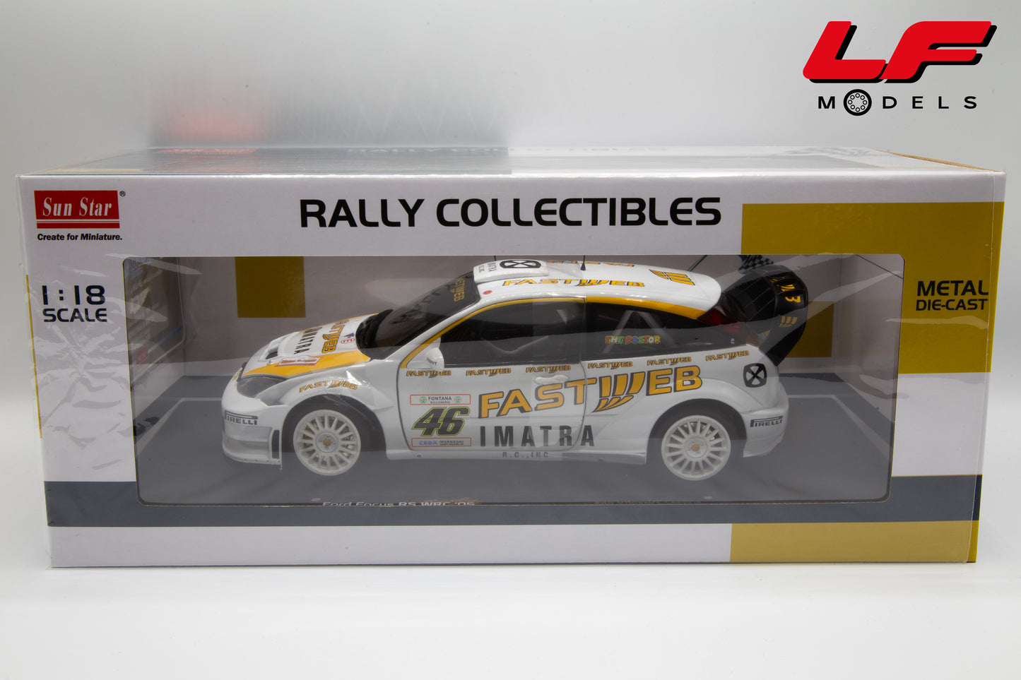 modellino ford focus rally sunstar 1:18 scatola