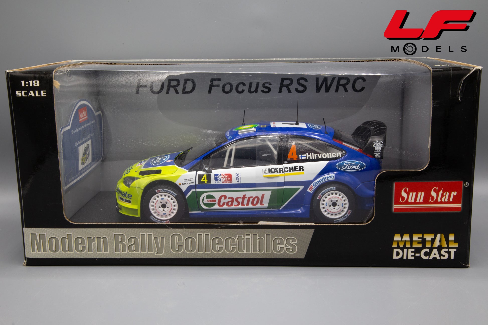 modellino ford focus rally sunstar 1:18 scatola