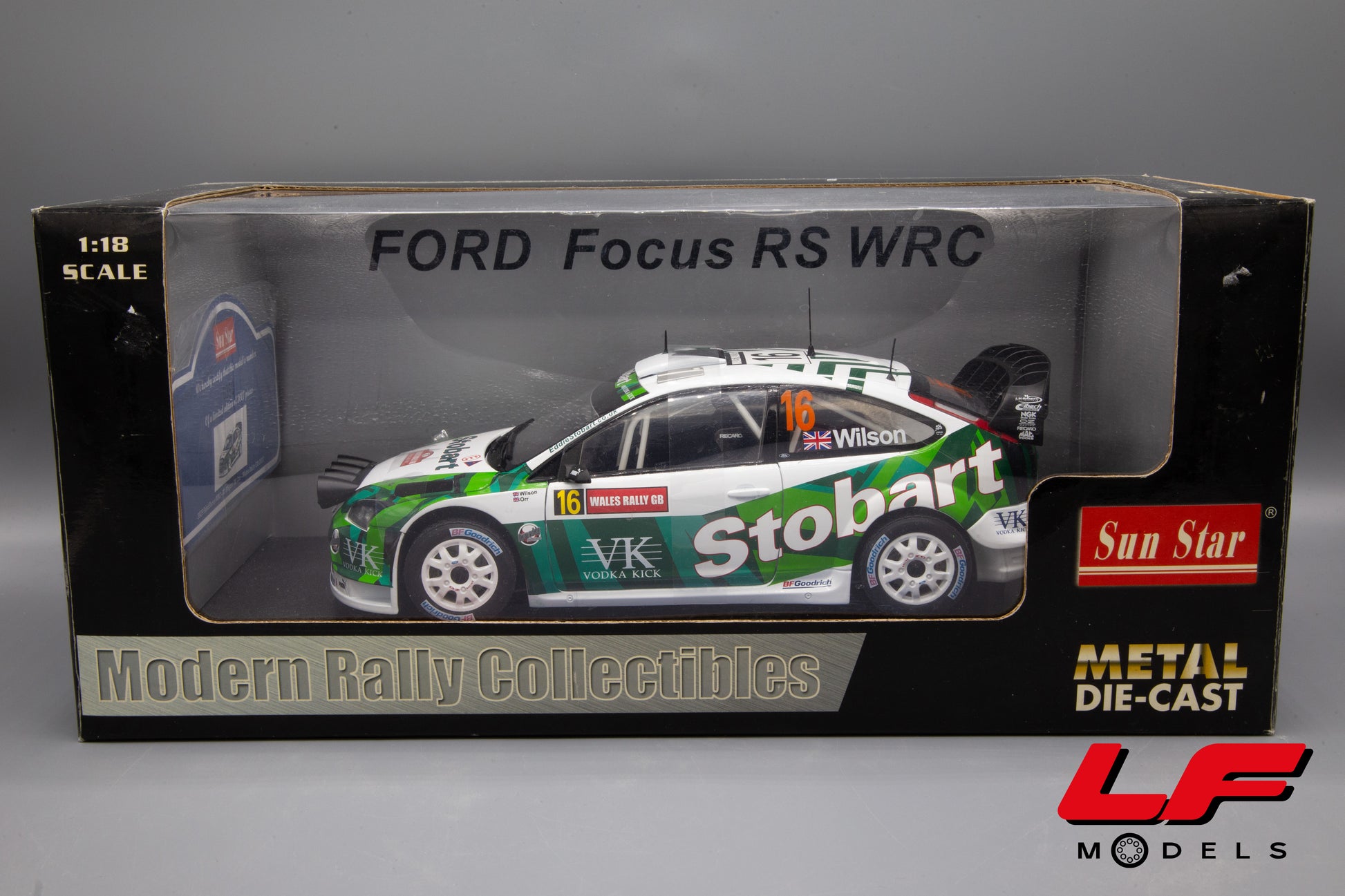 modellino ford focus rally sunstar 1:18 scatola