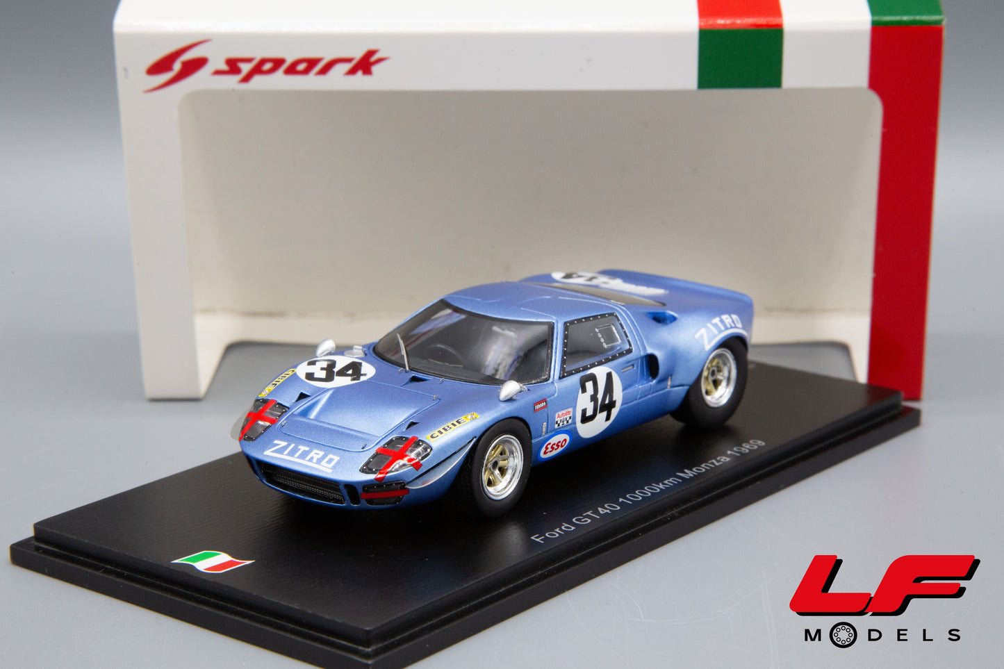 modellino ford gt40 spark 1:43 frontale