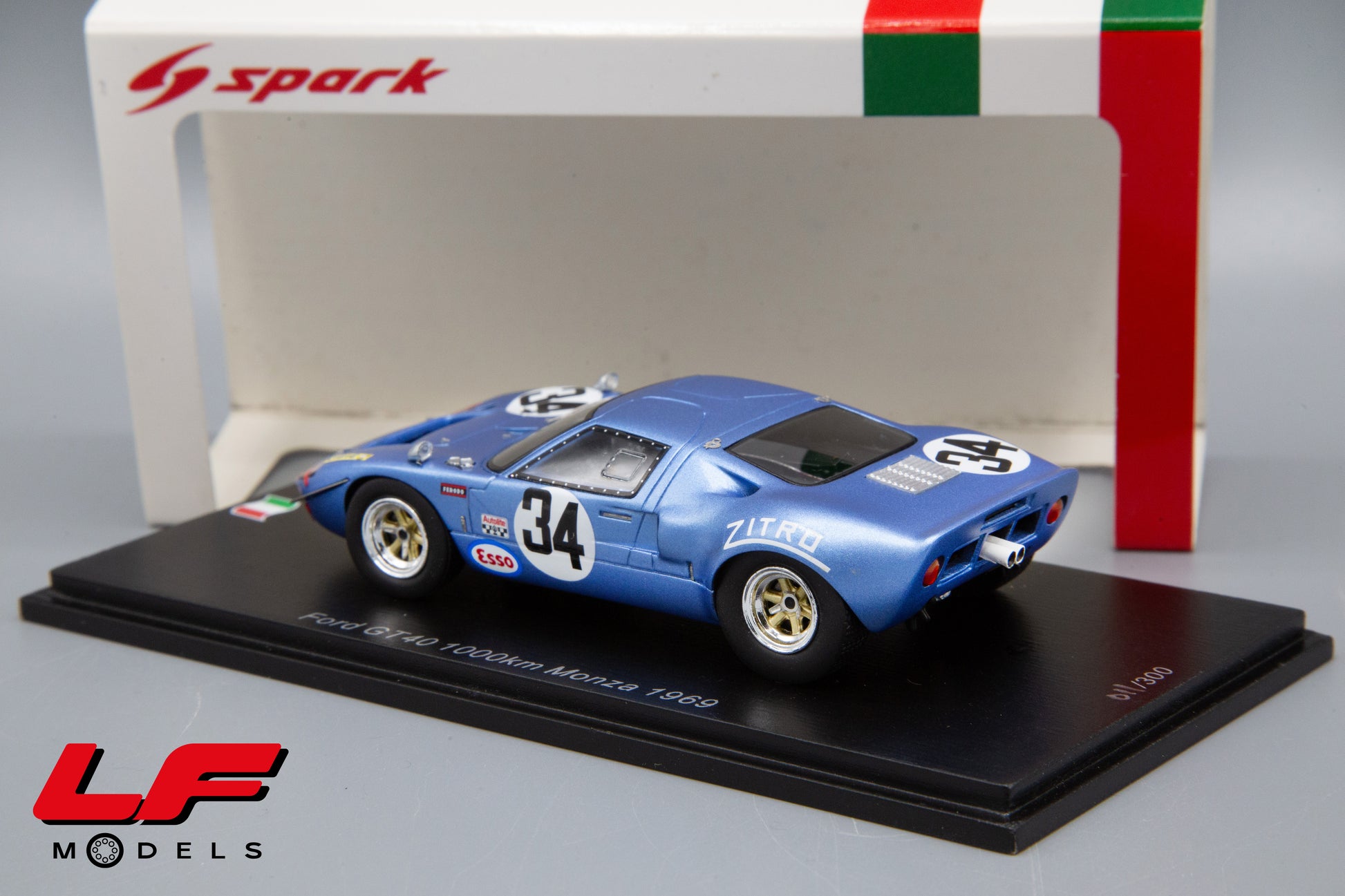modellino ford gt40 spark 1:43 posteriore