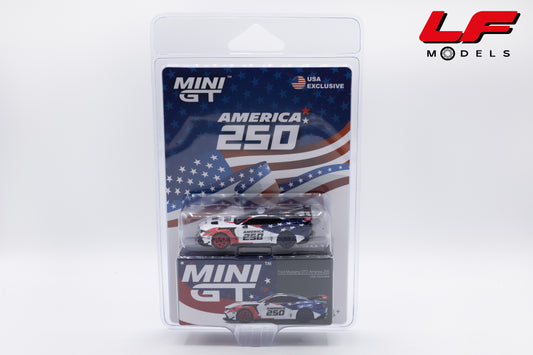 modellino ford mustang  gtd 250 america mini gt 1:64 MGT01301-BL vista frontale