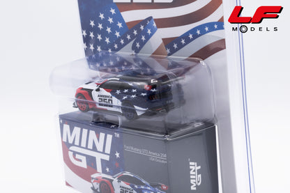 modellino ford mustang  gtd 250 america mini gt 1:64 MGT01301-BL vista posteriore