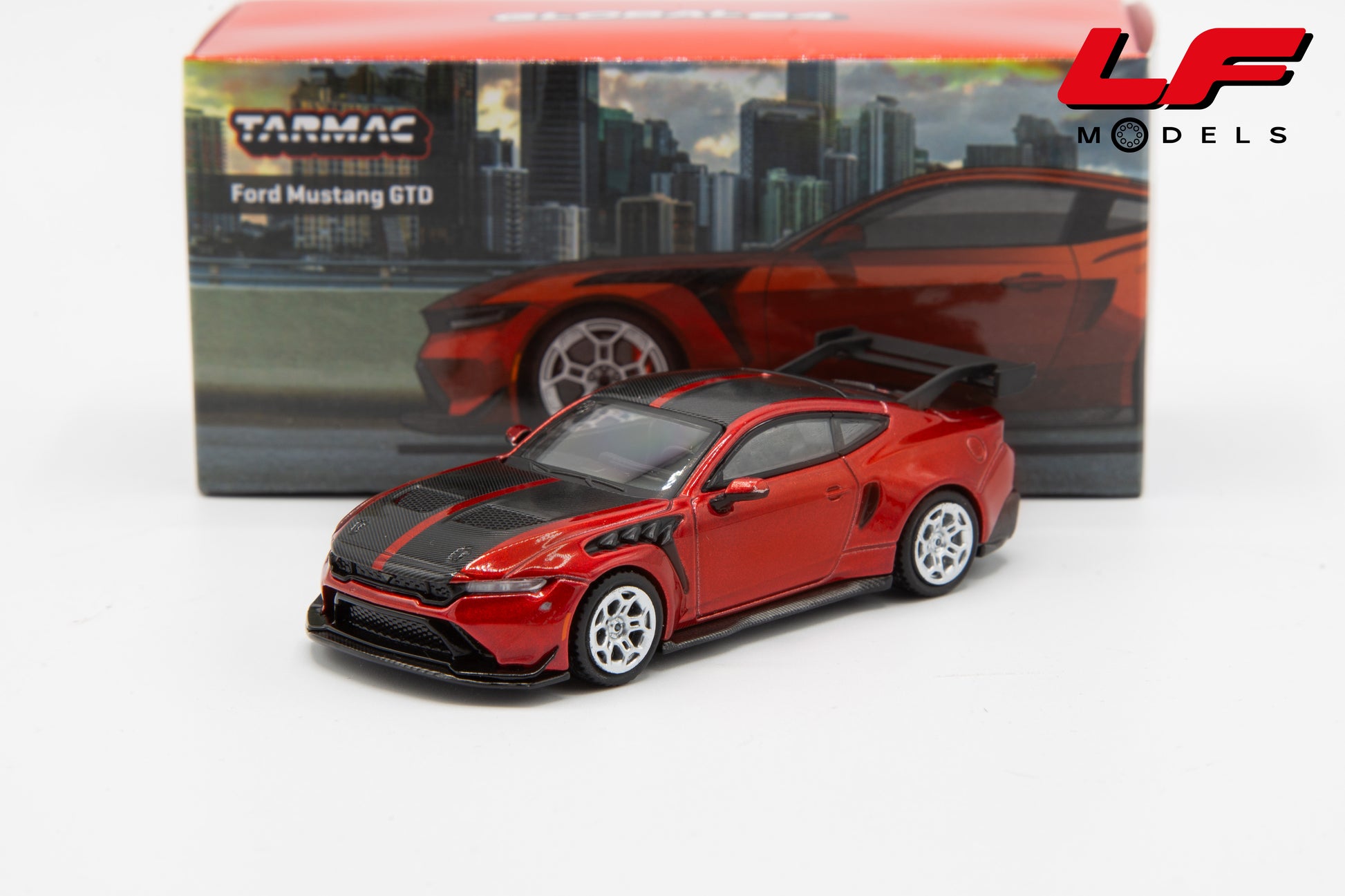 modellino ford mustang gtd tarmac 1:64 T64G-086-RE vista frontale