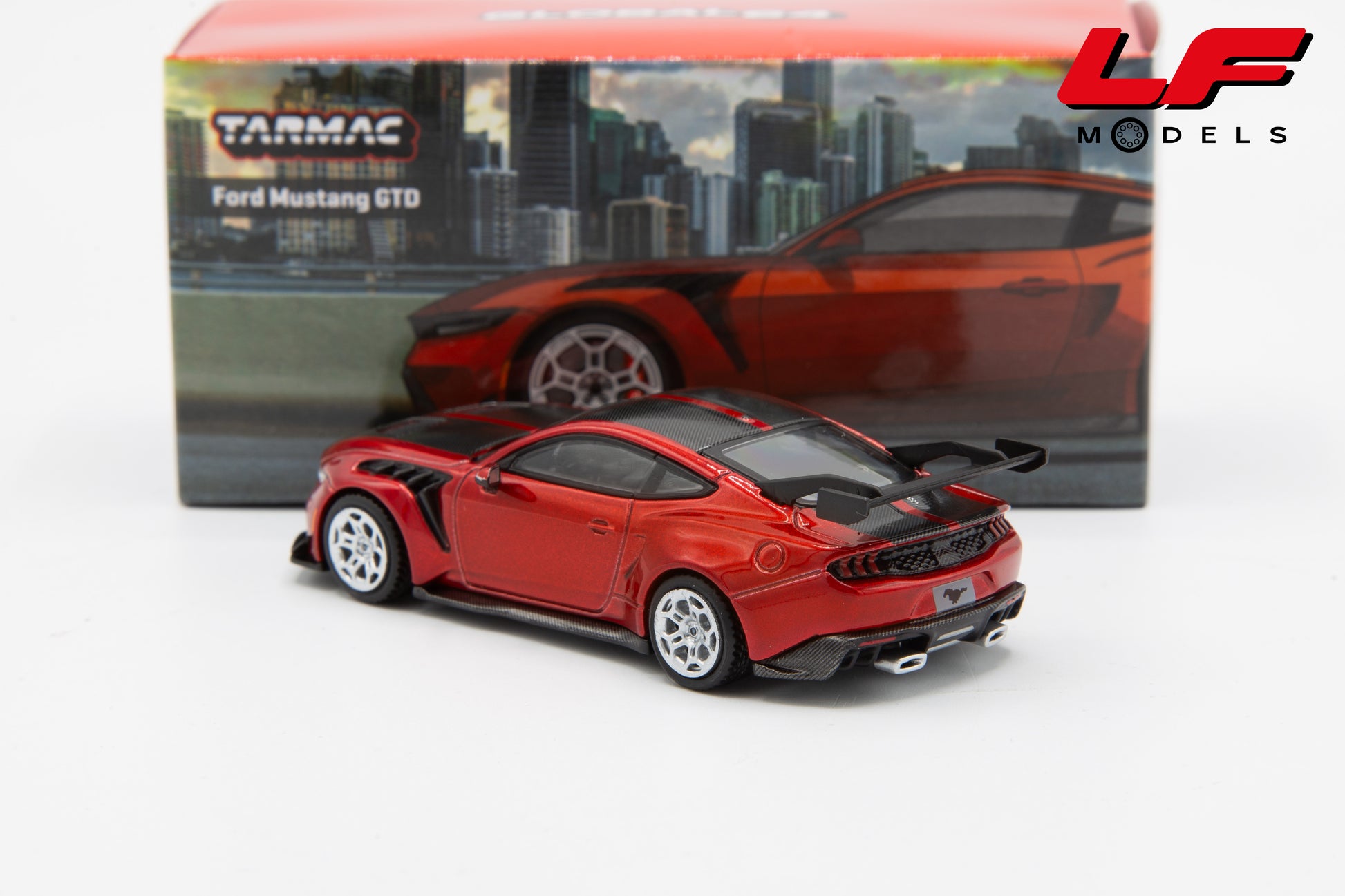 modellino ford mustang gtd tarmac 1:64 T64G-086-RE vista posteriore
