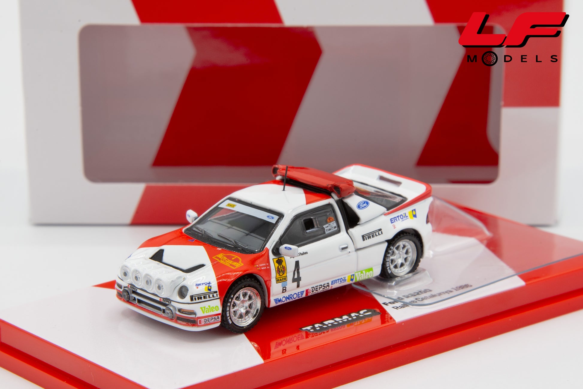 modellino ford rs200 rally tarmac 1:64