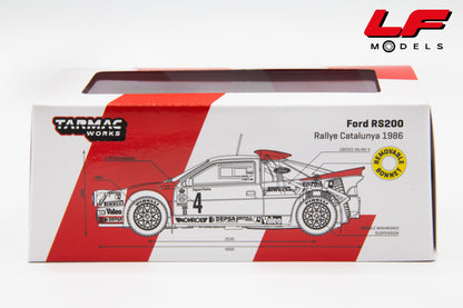 modellino ford rs200 rally tarmac 1:64