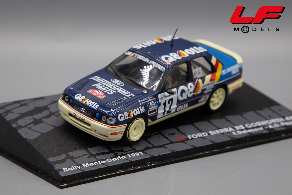 modellino ford sierra rs cosworth rally montecarlo edicola 1:43 vista frontale
