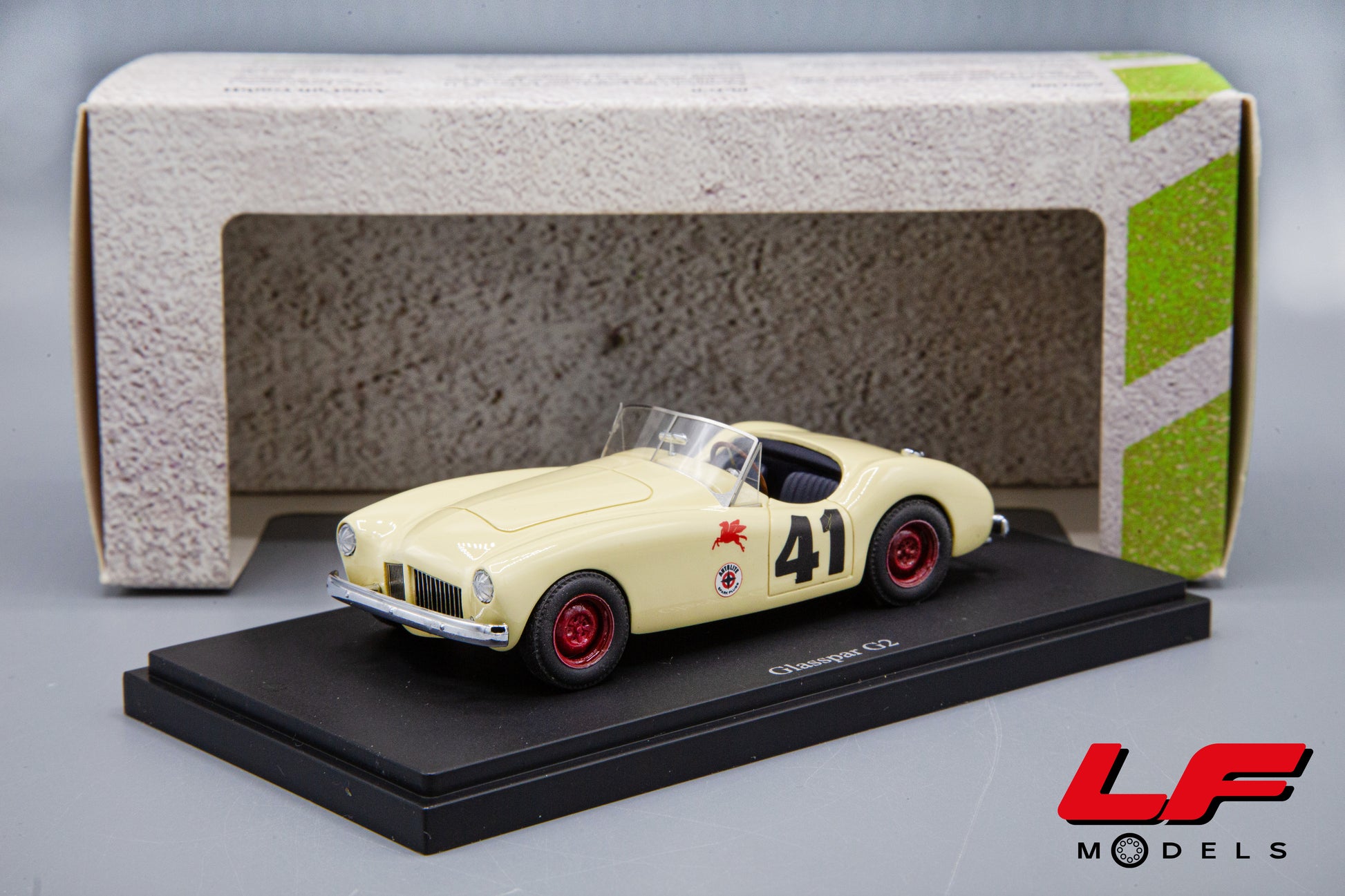 modellino glasspar g2 autocult 1:43 frontale