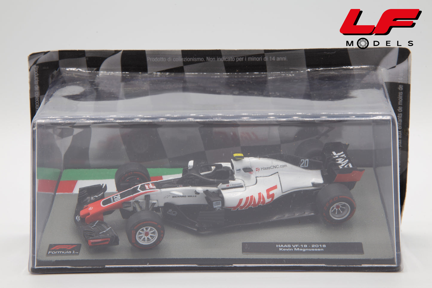 modellino haas vf-18 edicola 1:43 frontale