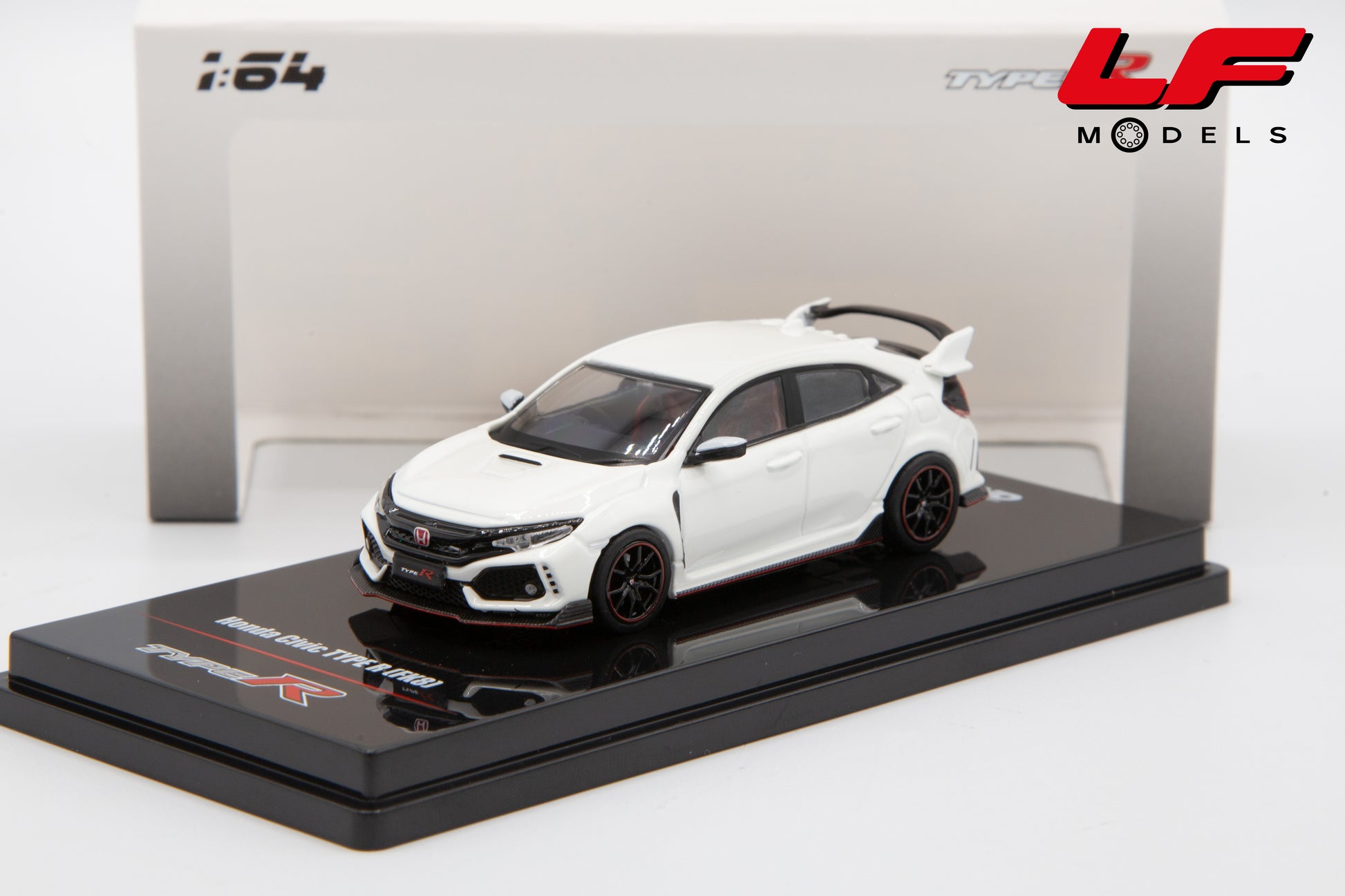 modellino honda civic type r inno64 1:64 IN64-FK8-WHI vista frontale