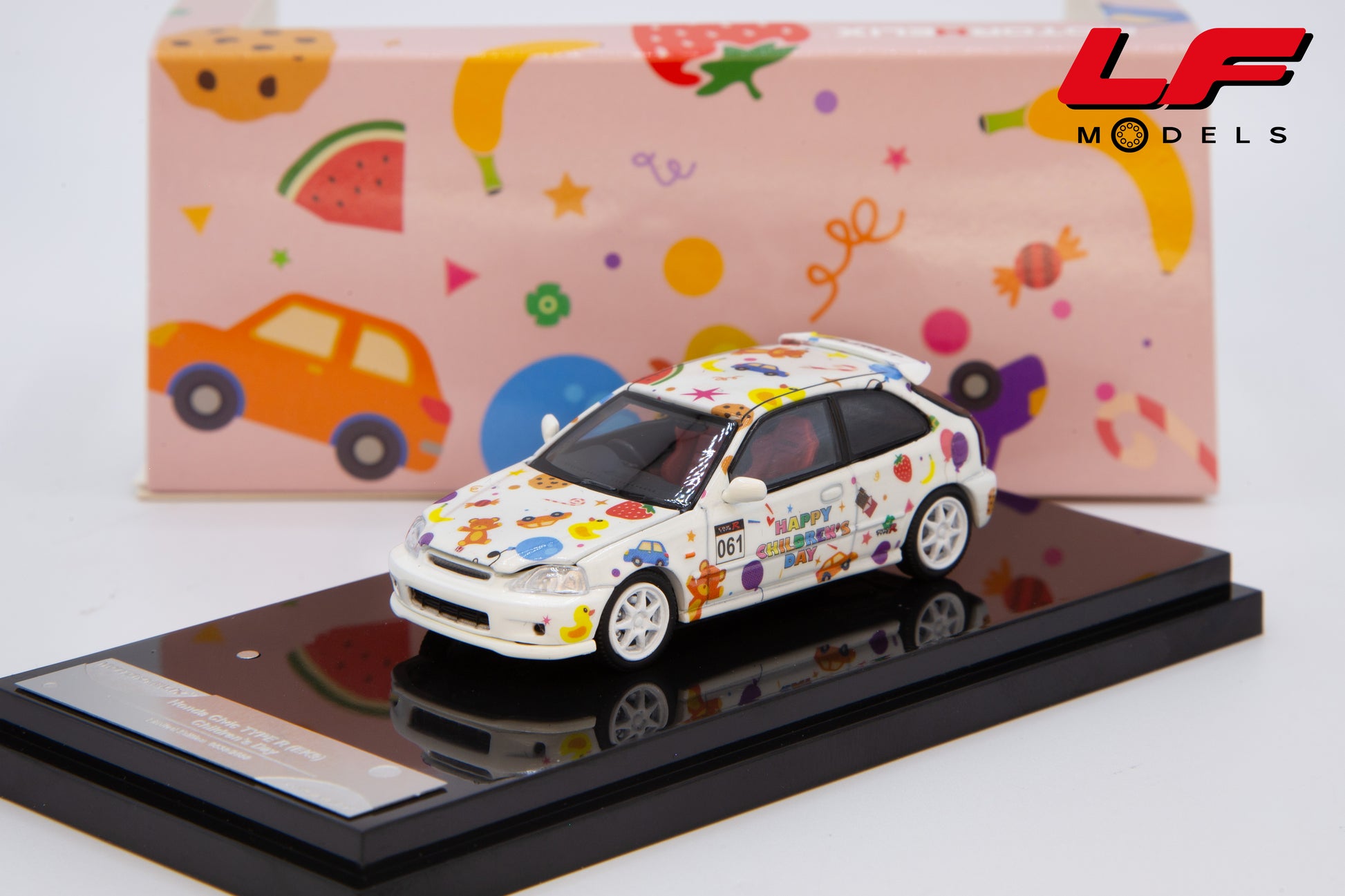 modellino honda civic type r children day motorhelix 1:64 M65023 vista frontale