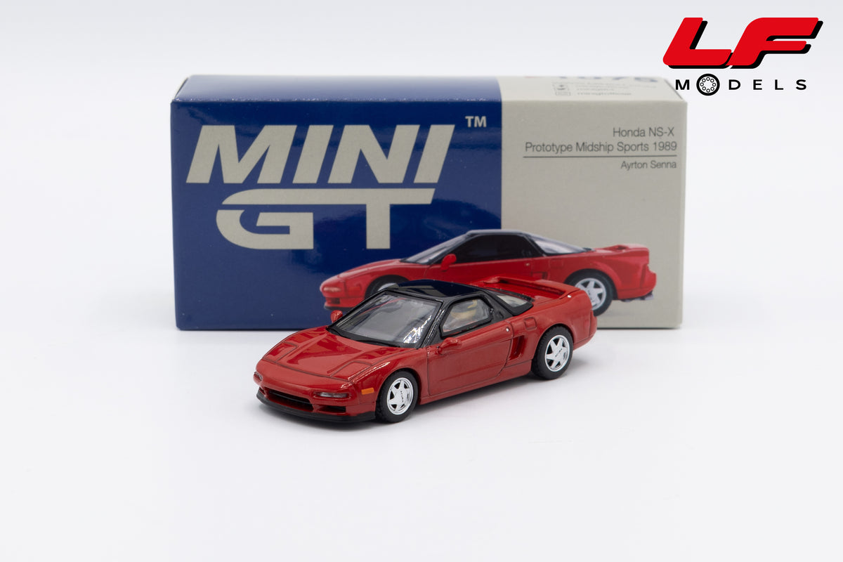 modellino honda ns-x prototype midship sports with ayrton senna mini gt 1:64 MGT01075-L vista frontale