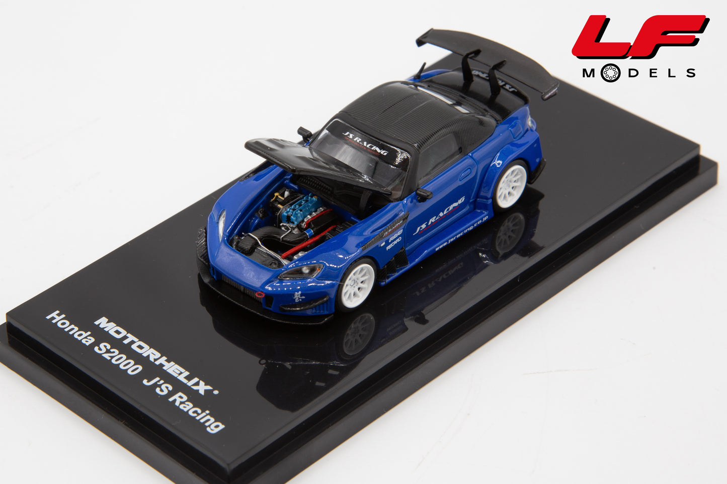 MOTORHELIX HONDA S2000 J'S RACING 2001 APEX BLUE PEARL 1:64