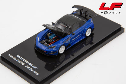 MOTORHELIX HONDA S2000 J'S RACING 2001 APEX BLUE PEARL 1:64