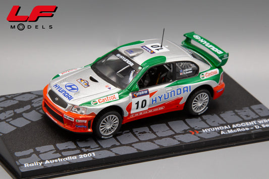 modellino hyundai accent rally australia edicola 1:43 vista frontale