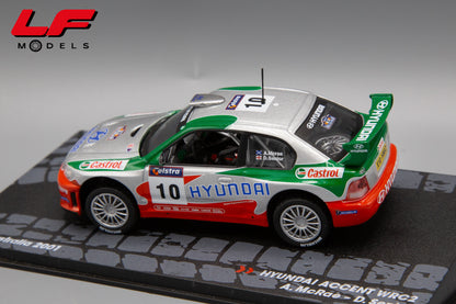 modellino hyundai accent rally australia edicola 1:43 vista posteriore