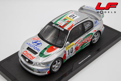 modellino hyundai accent wrc rally montecarlo ottomobile 1:18 OT1265 vista frontale