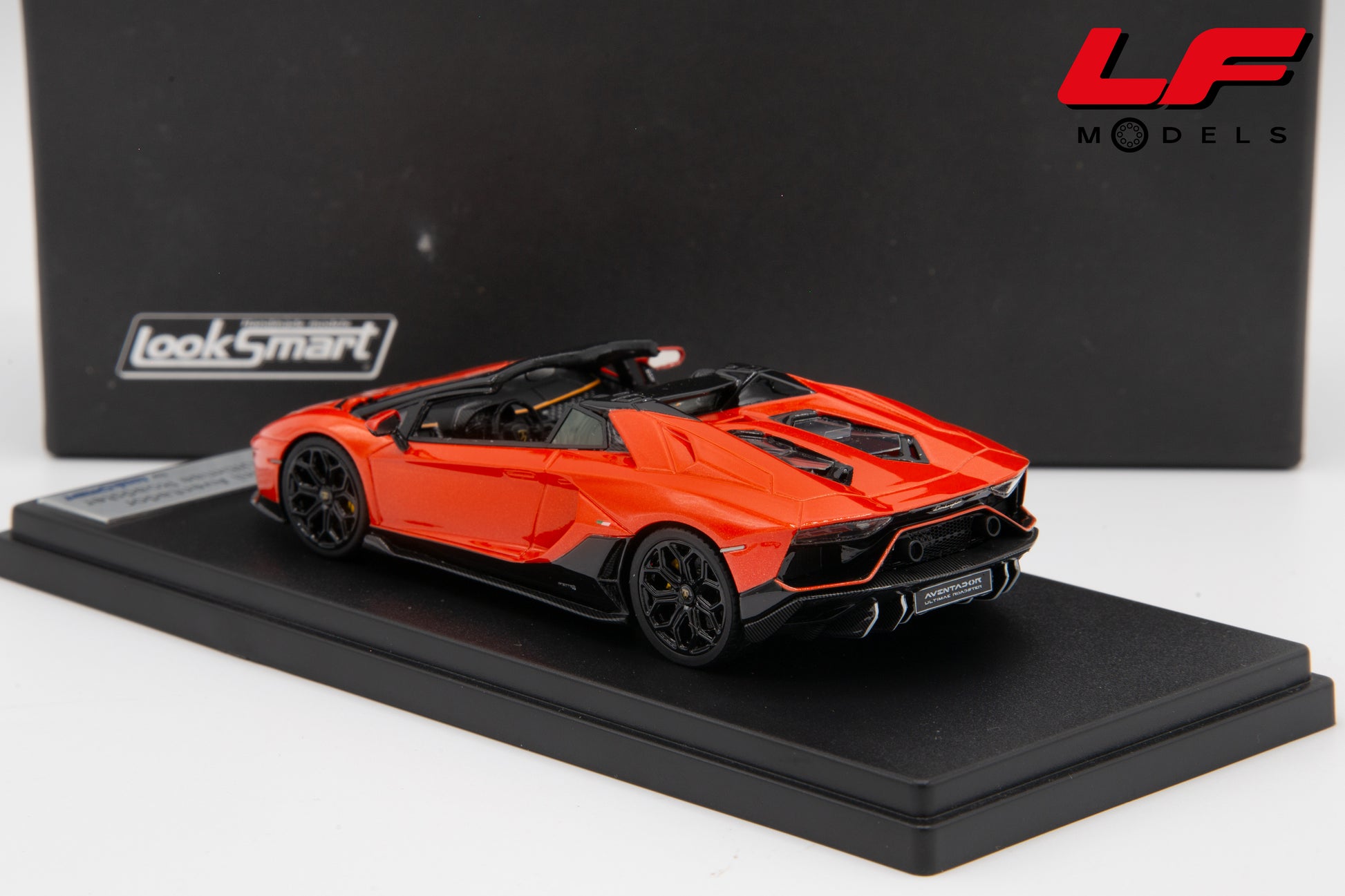 modellino lamborghini aventador roadster arancio xanto looksmart 1:43 LS532C vista posteriore