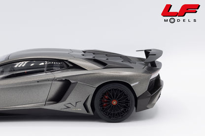 modellino lamborghini aventador lp750-4 sv titanium grey autoart 1:18 74554 vista cerchio