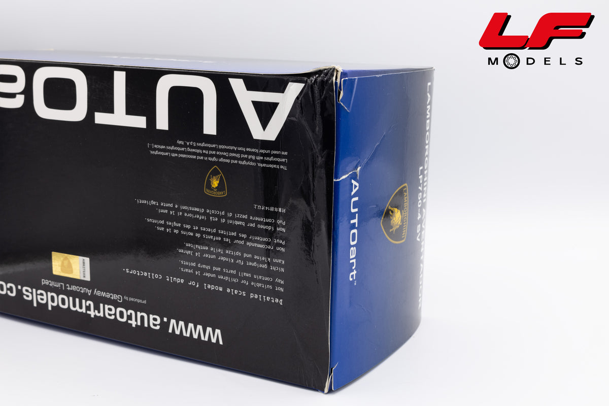 modellino lamborghini aventador lp750-4 sv nero autoart 1:18 74556 vista scatola