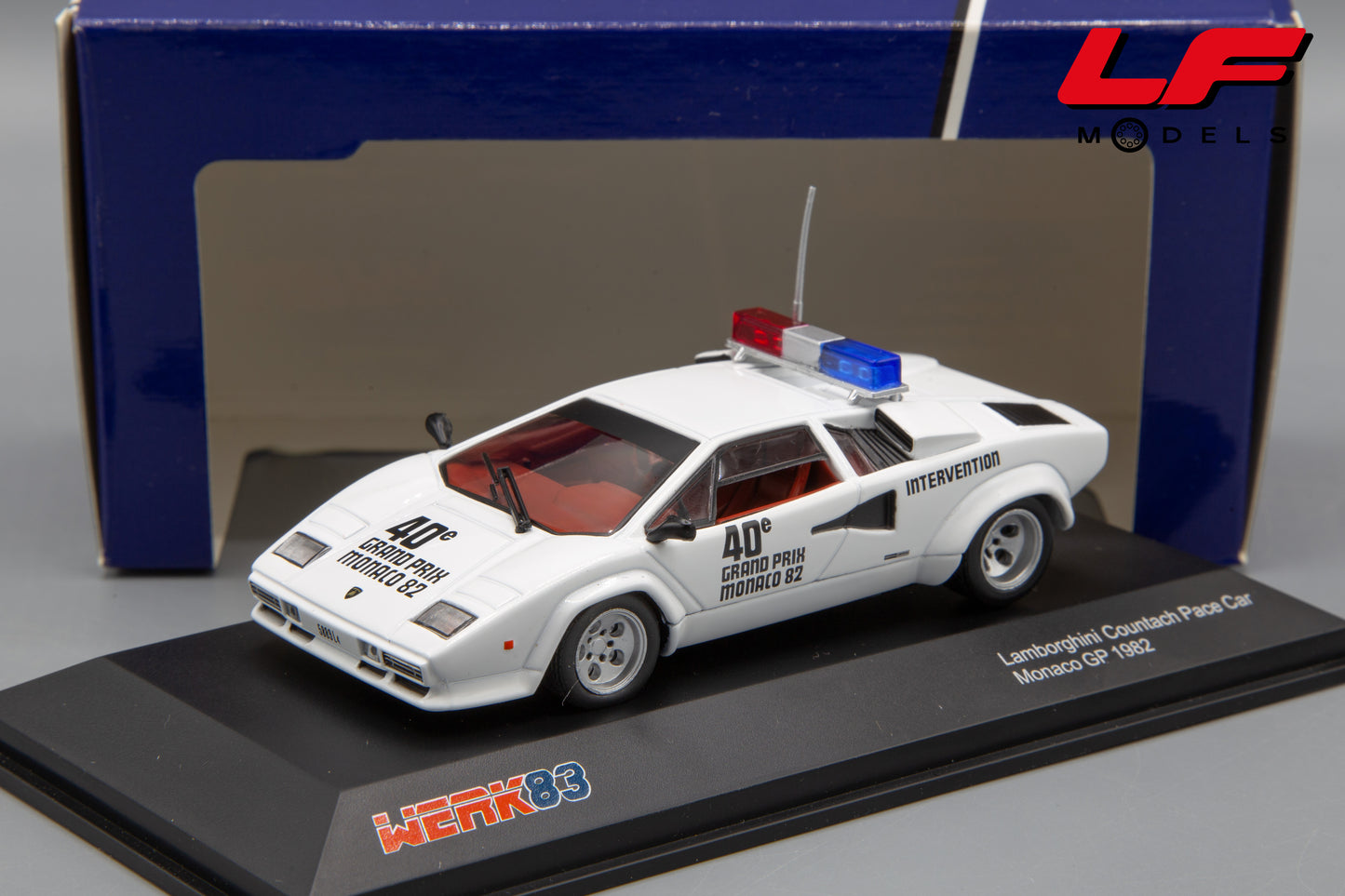modellino lamborghini countach pace car werk83 1:43