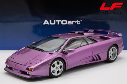 modellino lamborghini diablo se30 jota viola autoart 1:18 79142 vista frontale