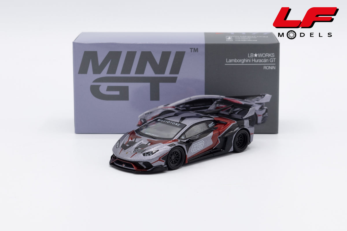 modellino lamborghini huracan gt lbwk ronin mini gt 1:64 MGT01177-L vista frontale