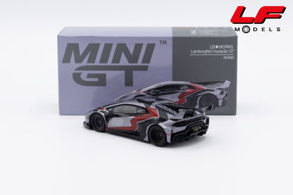 modellino lamborghini huracan gt lbwk ronin mini gt 1:64 MGT01177-L vista posteriore