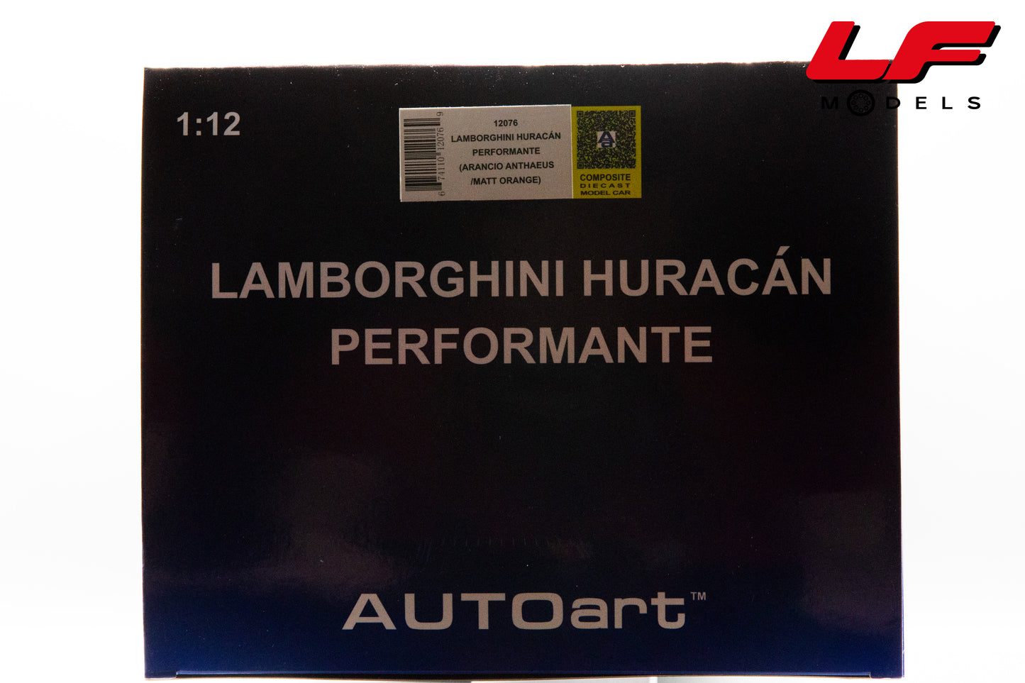 modellino lamborghini huracan performante autoart 1:12 scatola