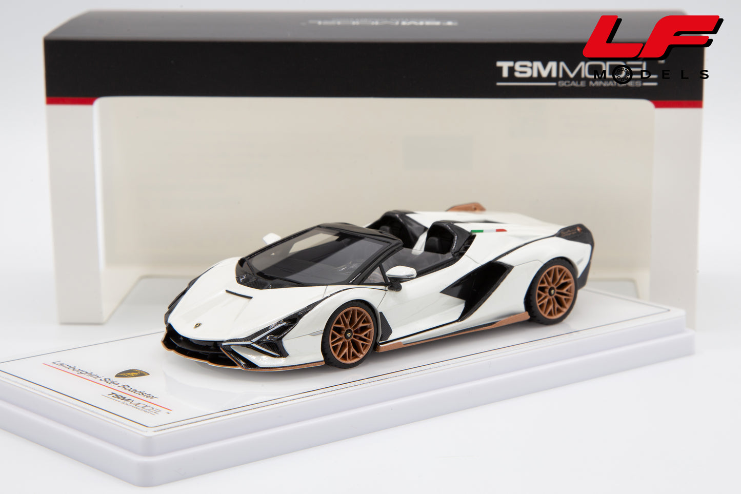modellino lamborghini sian roadster tsm 1:43 frontale