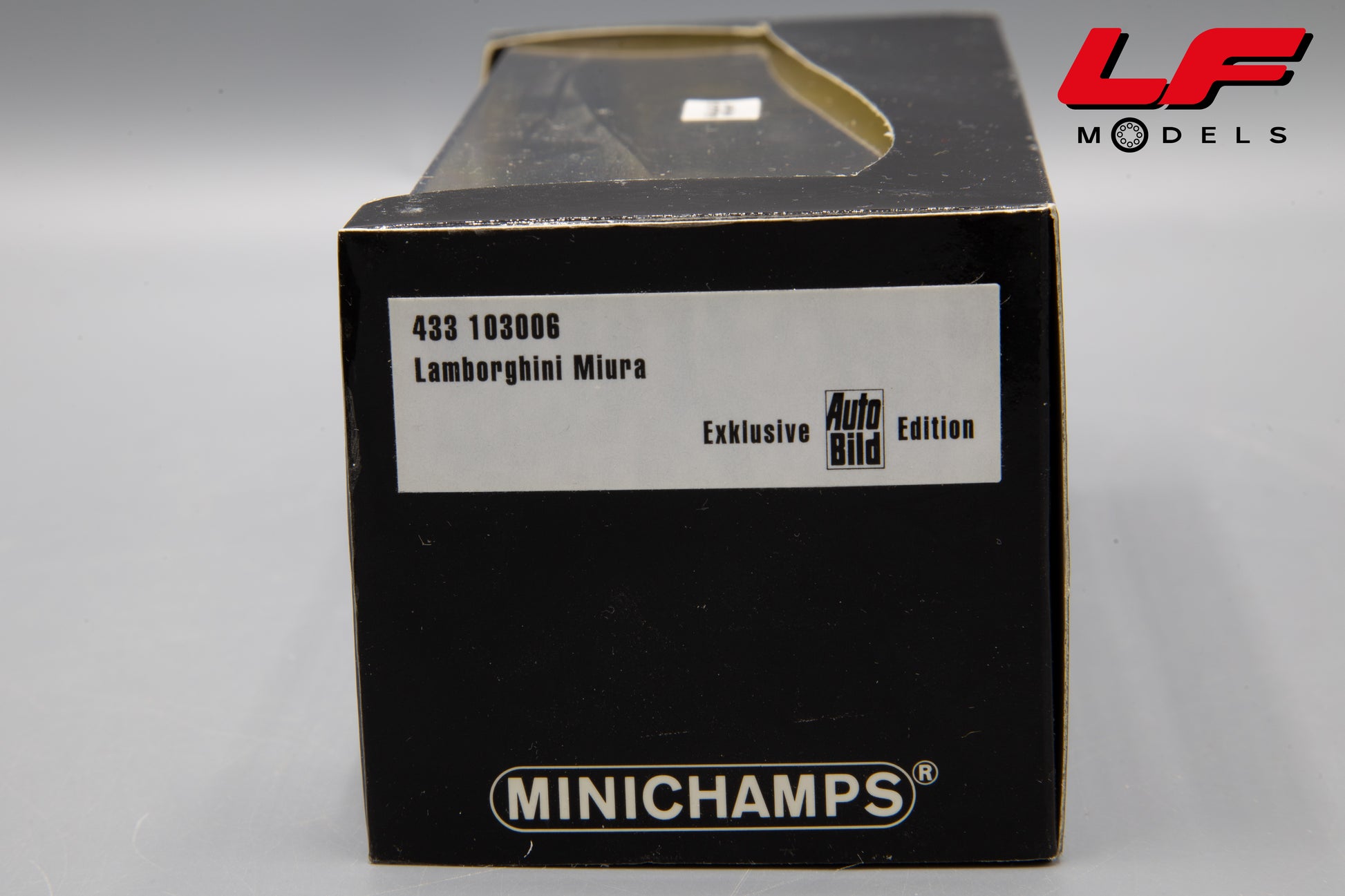modellino lamborghini miura minichamps 1:43 etichetta