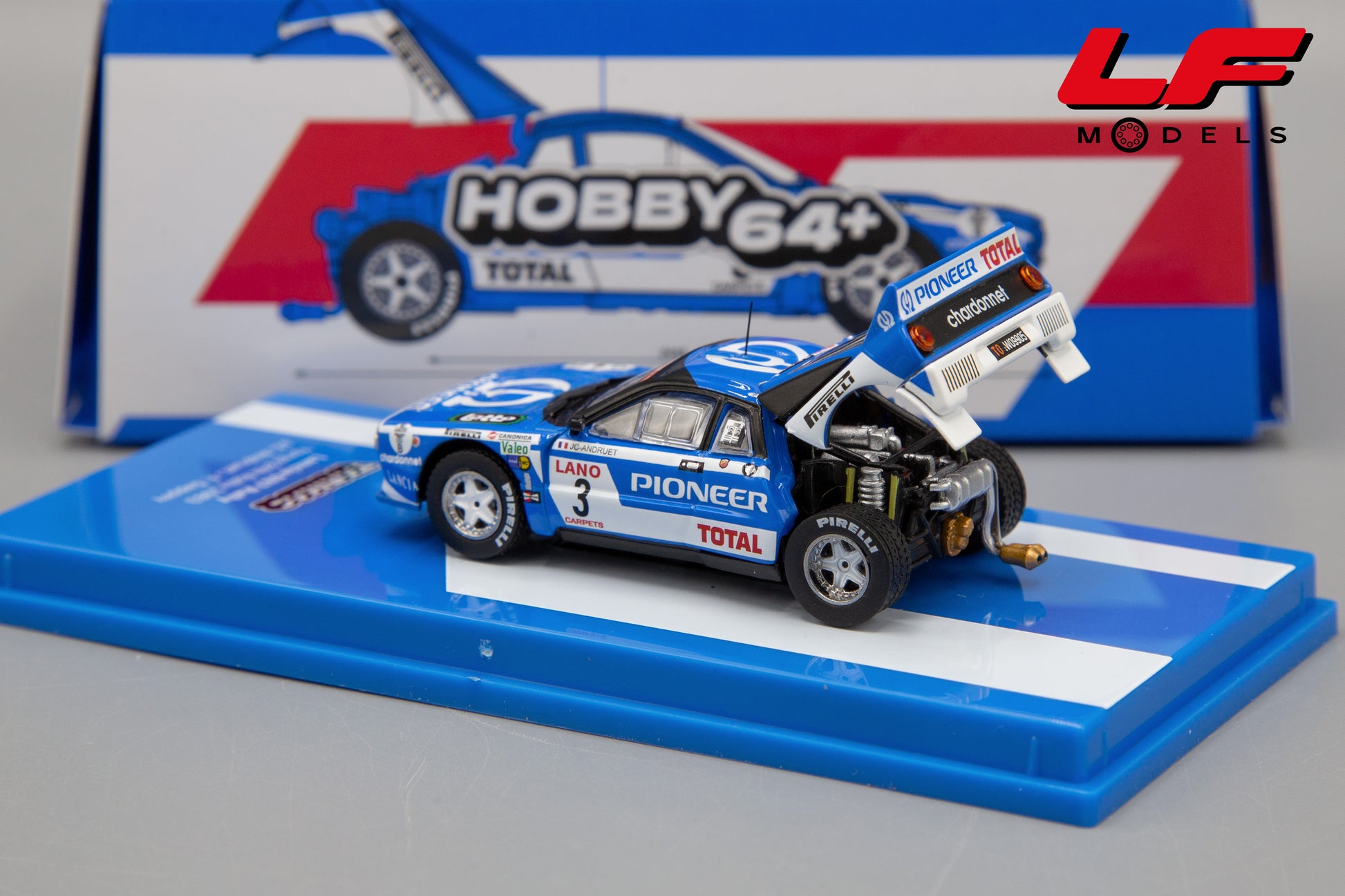 modellino lancia 037 rally tarmac 1:64 posteriore