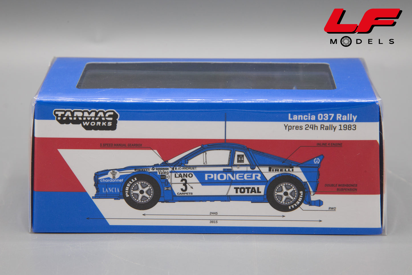 modellino lancia 037 rally tarmac 1:64 scatola