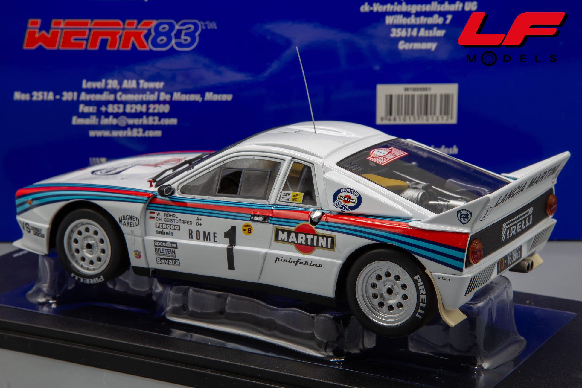 modellino lancia 037 rally werk83 1:18 posteriore