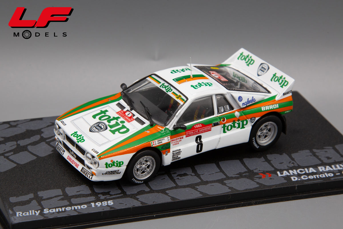 modellino lancia 037 rally sanremo edicola 1:43 vista frontale