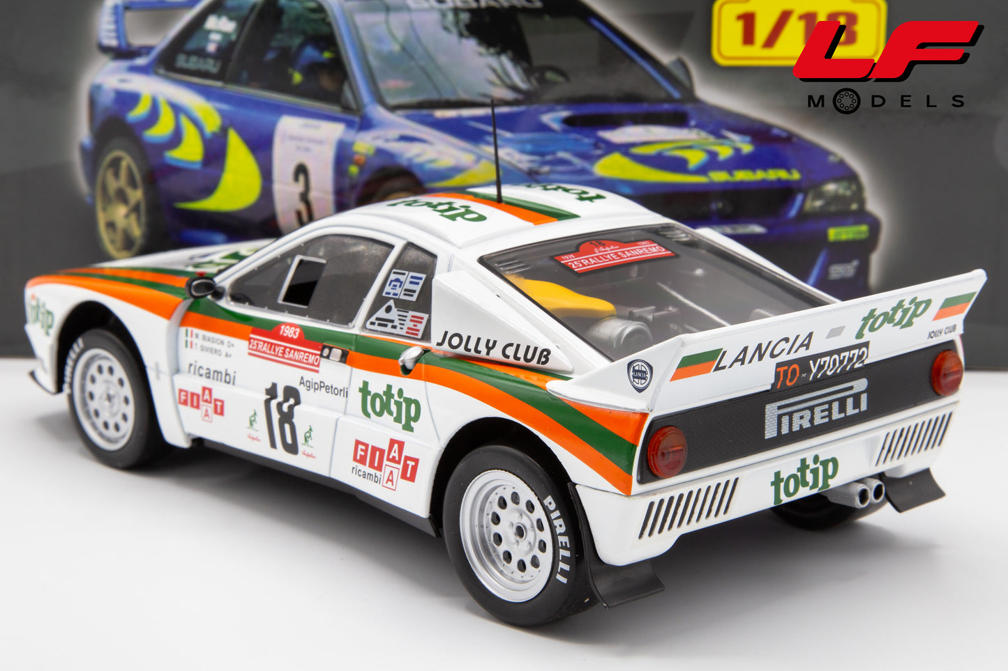 modellino lancia 037 altaya 1:18 posteriore