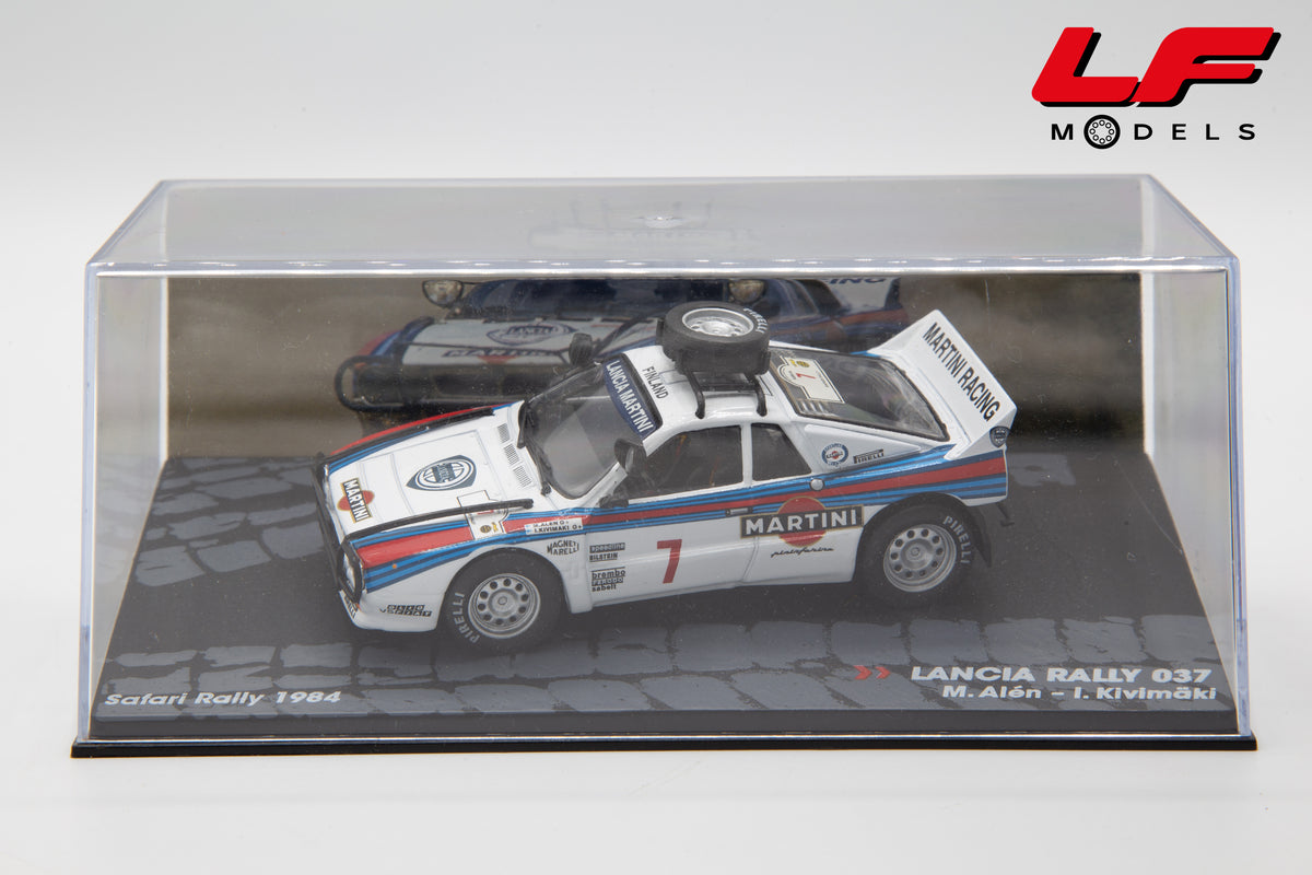 modellino lancia 037 safari rally edicola 1:43 vista teca
