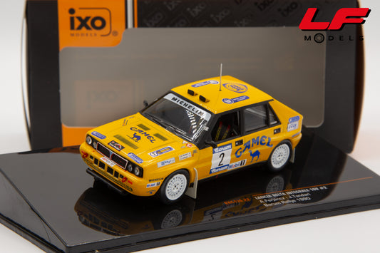 modellino lancia delta camel rally ixo 1:43 frontale