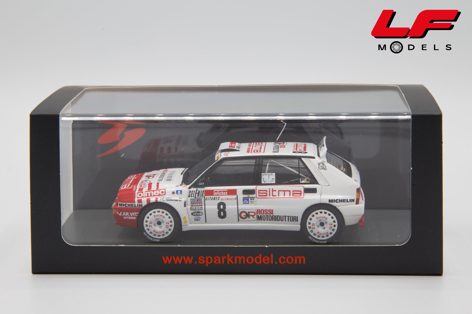 modellino lancia delta hf integrale evo rally spark 1:43 scatola