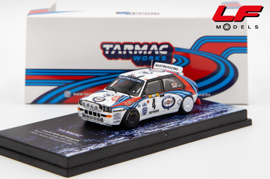 modellino lancia delta rally tarmac 1:64 frontale